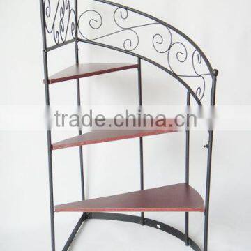 New Design 3 Steps Metal Winding Staircase Wrought Iron Plant Stands