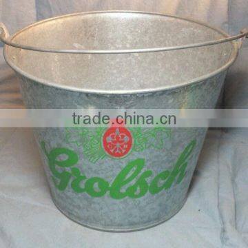 Newest Metal Beer Bucket Ice Barrel Decoration Pail With Attractive Printing photo-3