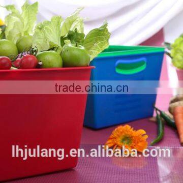 Wholesale Square Plastic Storage Basket With Handle/ Sundries Storage Basket With Handle photo-2