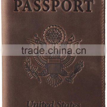 Leather Passport Cover - Holder - for Men & Women - Passport Case