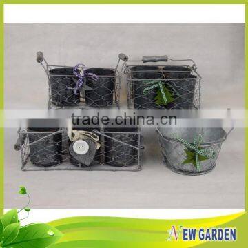 Home Balcony Decor Excellent Quality Metal Flower Pot Holder photo-5