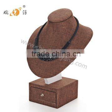 2015 new design jewelry display neck stands with drawer