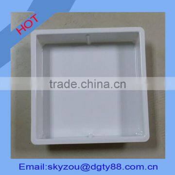 vacuum thermoform thick film blister white color flat plastic tray for storage