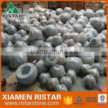 Natural Granite Stone Outdoor Fountain Three Pillar and Balls photo-3