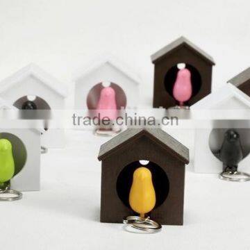 Bird's Nest Key Ring With Whistle Hang on the Wall photo-4