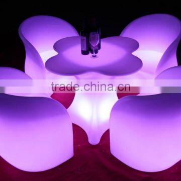 New design high top hotel battery led flower table