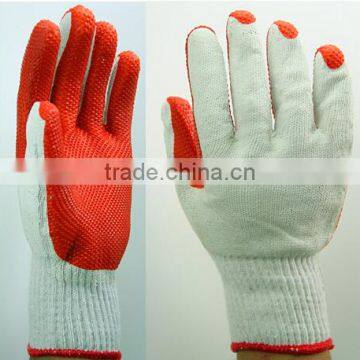 Durable red rubber palm glove