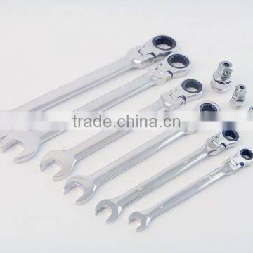 10PCS Flexible Head Combination Ratchet Wrench Sets&combination Ratchet Spanner photo-2
