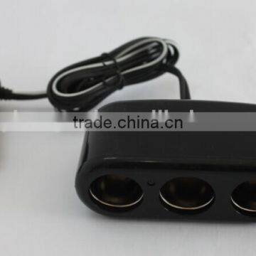 12v-24v 500MA 1000MA 3 way car cigarette socket,auto cigarette socket