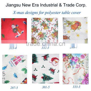 Printed Polyester Table Cloth With Christmas Design photo-3