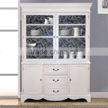 Cabinet kitchen FRANCE white painted colour mahogany wood furniture