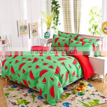 New Arrival Quality Polyester Watermelon Queen Twin Full Bedding Bed Sheet Bedclothes Duvet Cover Pillowcase Comforter Set