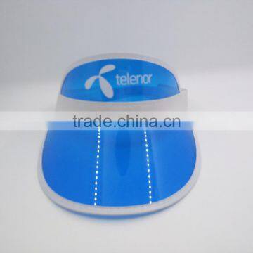 New Arrival Wholesale Plastic Long Brim Sun Visor Cap Transparent photo-2