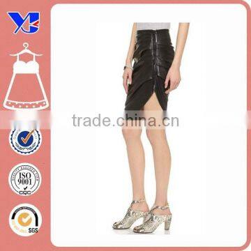 Latex Short Pleated Black Half Pleated Fetish Leather Skirt photo-4