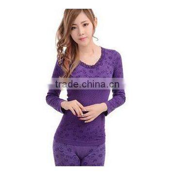 Custom New Winter long johns Women's Seemless thermal underwear long johns set care thermal underwear BY009