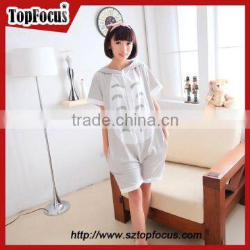 Cheap Wholesale Short Cartoon Summer Adult Footless Pajamas Onesie photo-2