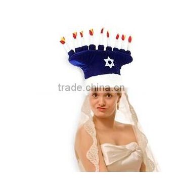 Happy Hanukkah Menorah Hat, menorah party hat