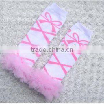 2016 Popular Chevron Cotton Leg Warmers With Ruffles Wholesale Kids Winter Leg Warmer photo-2