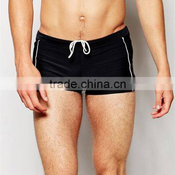 Wholesale Mens Super Short Hipster Swim Shorts In Black photo-4