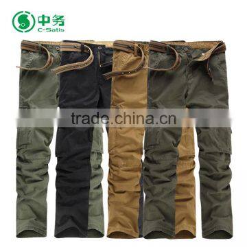Wholesale Fashion Multi Color 100% Cotton Long Tactical Pants Mens 6 Pocket Cargo Pants photo-2