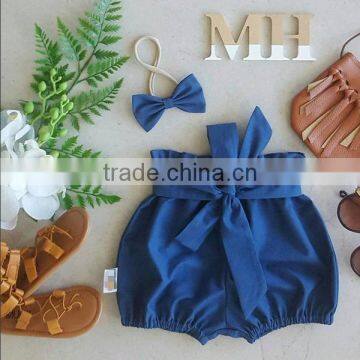 Wholesale Solid Yellow Ruffle Shorts Toddler Baby Girls Soft Cotton Pants photo-2