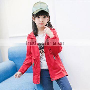 Zm40642b New Arrival Children Coat Wholesale Price Warm Long Wave Design Girls Wind Coat photo-2