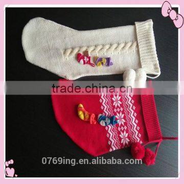 New Style Handmade Knit Christmas Stockings,Cheap Christmas Stocking