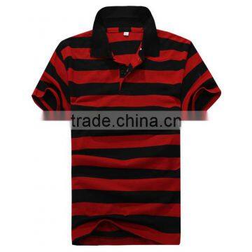 China Manfucture Cheap Cotton Material Soft Man Striped Polo Shirt Wholesale for Sale photo-4