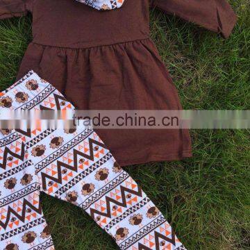 FALL OUTFITS Girls 3 Pieces Sets With Scarf Girls Thanksgiving Girls Boutique Clothes Thanksgiving Children Boutique Clothing photo-4