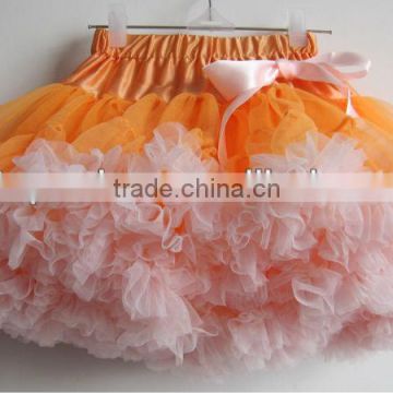 orange white baby girl fluffy pettiskirts girl's tutu skirts