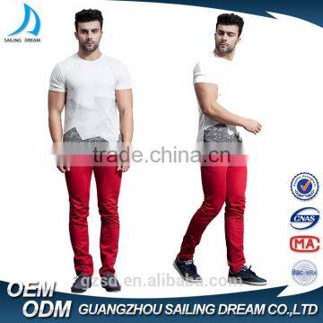 Top Quality Mock Pockey Shape Decoration 80%cotton Casual Mens Cargo Pants With Side Pockets photo-2