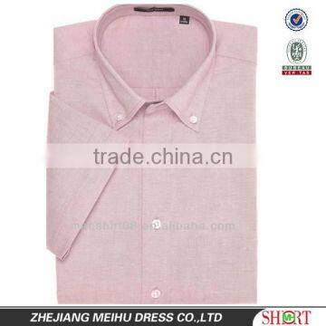2017 Button Down Collar Short Sleeve Oxford Work Shirt for Men