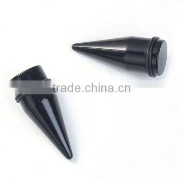 22mm Acrylic Ear Stretcher Expander Tapers Black Plugs Jewelry photo-3