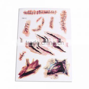 Body Art Multicolor Halloween Removable Waterproof Metallic Temporary Tattoo Sticker photo-2