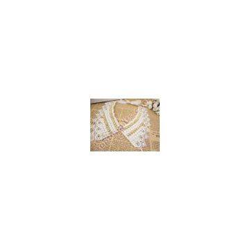 Imitation Pearl False Collar Beaded Garment Necklace With Lace photo-2