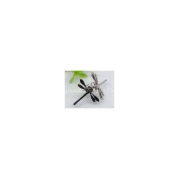 Eco - friendly non-deformation adorable silver dragonfly stainless steel stud earrings