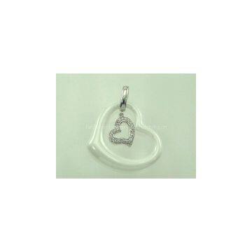 Ceramic Silver Pendent
