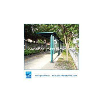 Outdoor furniture stainless steel bus station shelter for sale