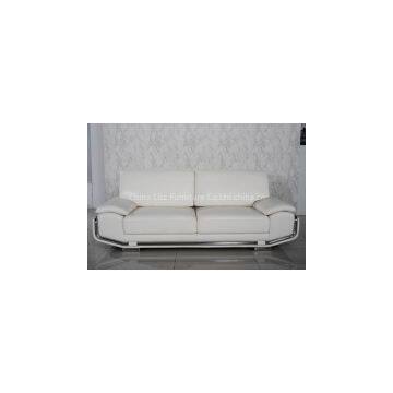 steel armrest luxury lether sofa set