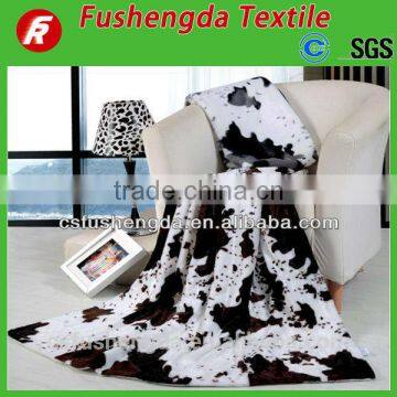2016 Selling plush mink plaid blanket micro fleece throw Animal prints and other merchandise