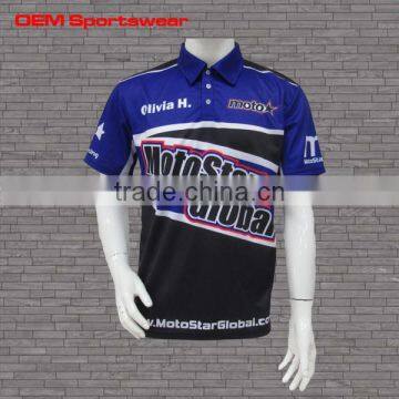 Custom short sleeve team racing crew shirts