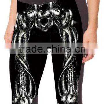 Women 3D Printing Capri Plus Szie Leggings Low Waist Pocket Decoration S130-5