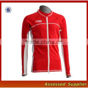 Red Sun Protective Wholesale/Sportswear Manufacturer Women Long Sleeve Rush Guard/---AMY164287