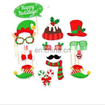 Christmas Party Photo Booth Props Christmas Wizard Glasses Hats Party Mask Set Decorations 16pcs/set