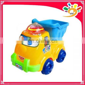 Cute Pull Line Cartoon Truck Toy,Plastic Cartoon Truck With Light