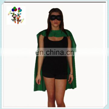 Green Custom Printed Womens Superhero Capes with Eye Mask HPC-0588