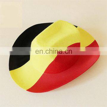 customize national flag print fans felt hat with gemany