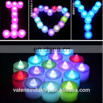 Flameles Colorful Electronic LED Artificial Candle Light for Saint Valentine's Day/Birthday/Party/Wedding/making a proposal