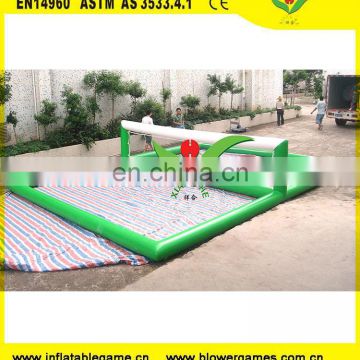 Funny summer outdoor water beach game inflatable volleyball court