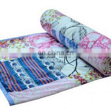 Cotton Dohar Blanket In Patchwork Flannel Blanket